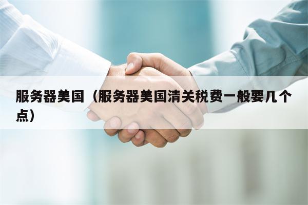 服务器美国（服务器美国清关税费一般要几个点）